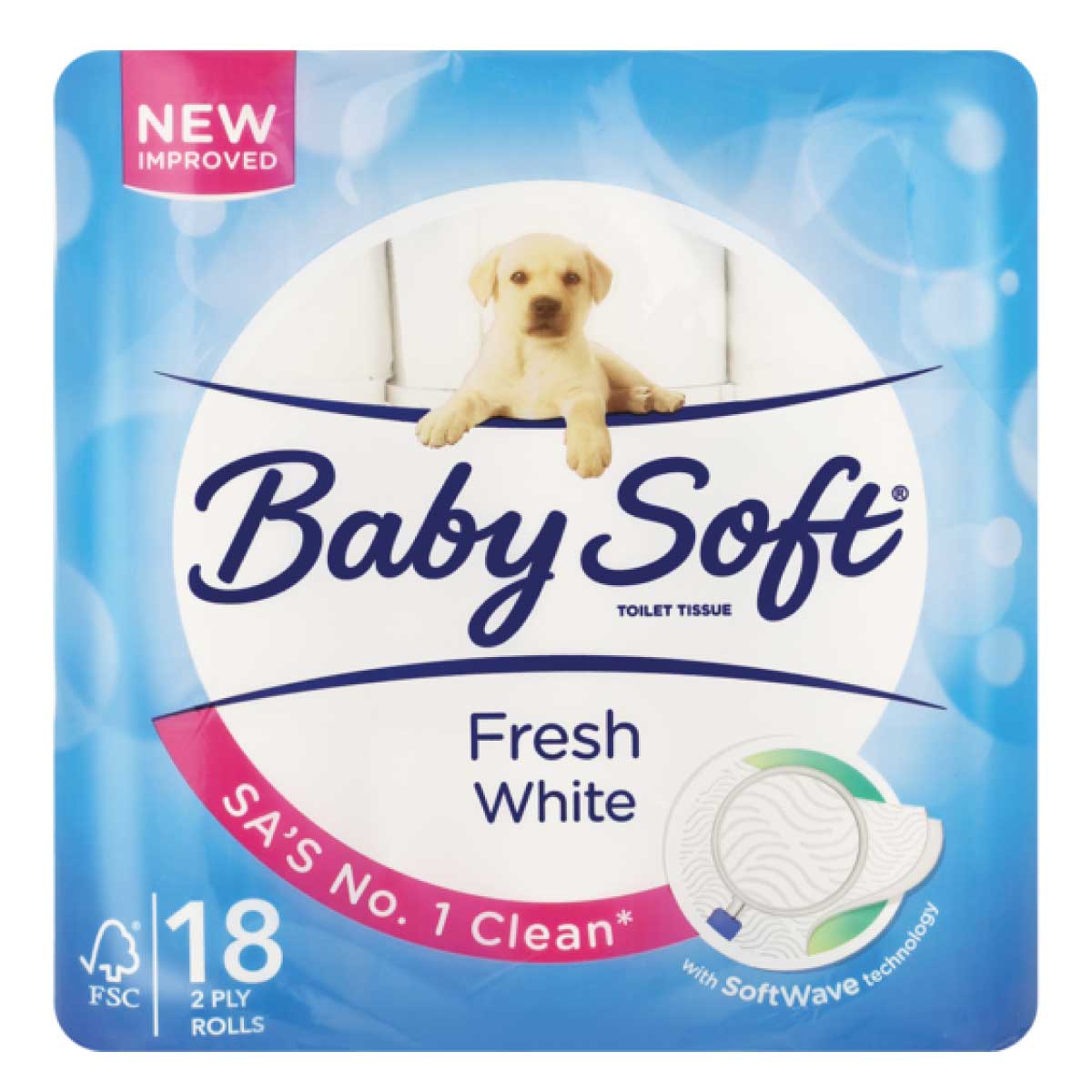 Baby Soft White 2 Ply Toilet Rolls 18 Pack
